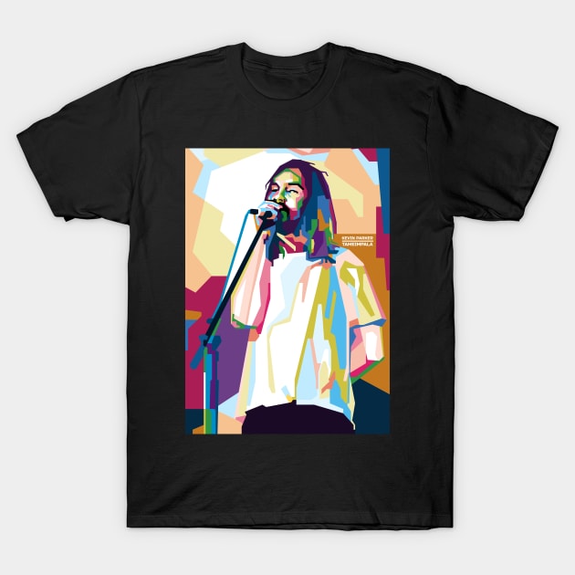 Popart kevin parker in WPAP T-Shirt by smd90